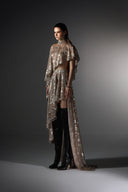 Ember Gilded Lace Asymmetric Cape Top for women, from SORAMAME, The Viet Concept