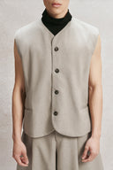 Beige Vase Wool-blend Pants for men, from AIN, The Nam Concept 