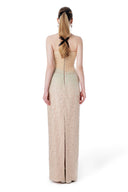 Ethereal Dune Beaded Corset Column Gown with Sheer Cape for women, from MR CRAZY & LADY SEXY, The Viet Concept 