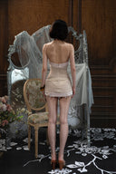 HUELLEY ROSE • Zoura Silk-Blend Beaded Crystal Mini Dress