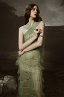Sabrina Crystal Beaded Halter Cape Evening Gown for women, from LINH PHUNG, The Viet Concept