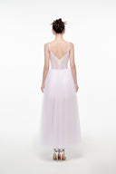 Velia White Sculpted Elegance Maxi Dress for women, from JOSEPHINE, The Viet Concept 