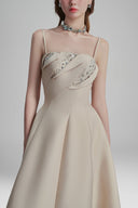 Beige Luceris Maxi Dress for women, from Calista, The Viet Concept