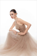 LUCILLA • Darryl Couture 3D Floral Embellished Tulle Evening Gown