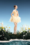 Soline Couture Mesh Corset Mini Party Dress for women, from LINH PHUNG, The Viet Concept