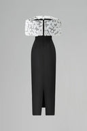 Florentia Pearl Embellished Noir Gown for women, from CALISTA, The Viet Concept