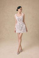  Lace Reverie Baroque Floral Embellished Mini Dress for women, from VONTIER DE MONTIER, The Viet Concept