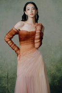 Sonate Ombre Corset Maxi Dress for women, from LINH PHUNG, The Viet Concept