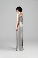Asymmetric Sleeve Metallic Dress for women, from GVLUX, The Viet Concept 
