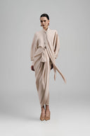 Vanila Straight Cuff Sleeved Silk Satin Shirt for women, from Ha Thanh Viet, The Viet Concept 