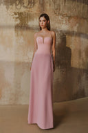 L' SCARLETT • Rosé Crystal Bloom A-Line Maxi Dress