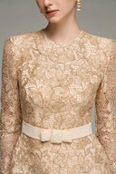 Romantic Guipure Lace Short-Sleeved Mini Dress - Luxury Couture for women, from IHF STUDIO, The Viet Concept 