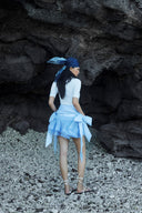 Bowtie Ruffled Taffeta Mini Skirt for women, from CAOSTU, The Viet Concept