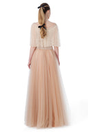 Cascaded Pearl Capelet Couture Gown for women, from MR CRAZY & LADY SEXY, The Viet Concept 