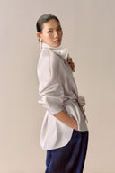 LECIA • Élan High Neck Twill Luxury Shirt