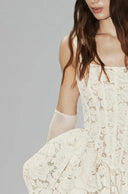 Cream Collins Corset Lace Mini Dress for women, from HUONG, The Viet Concept 
