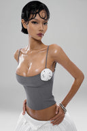 Gray Pie Top for woman, from HUELLEY ROSE, The Viet Concept 