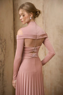 ROSEE de MATIN • Pink Pleated Maxi Dress