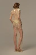 Somnolence Ivory Tulle Shirt And Pant Set for women, from POEM, The Viet Concept