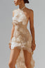 Cream Sirena Mesh Midi Dress for women, from La Vierge, The Viet Concept 