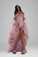 Pink Ily Off-shoulder Midi Dress for women, from Huelley Rose, The Viet Concept 