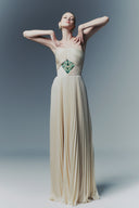 Celeste Beaded Diamond Strapless Silk A-Line Maxi Gown for women, from MR CRAZY & LADY SEXY, The Viet Concept 