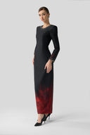 ÉLISE Crystal Ombre Embellished Maxi Evening Dress for women, from DANG PHONG DESIGNER, The Viet Concept