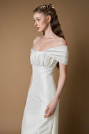 Celestine Silk-Lined Taffeta Off-Shoulder Column Gown for women, from IHF ATELIER, The Viet Concept