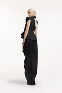 SORAMAME • Black Rewrite Split-Armhole Tailored Blazer