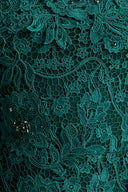 Trapeze Neck Blooming Rose Lace Column Gown for women, from IHF ATELIER, The Viet Concept 
