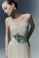 Celeste Beaded Diamond Strapless Silk A-Line Maxi Gown for women, from MR CRAZY & LADY SEXY, The Viet Concept 