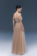 Abigail Off-Shoulder Tulle Silk Maxi Dress for women, from JOSEPHINE, The Viet Concept 