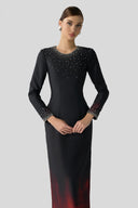 ÉLISE Crystal Ombre Embellished Maxi Evening Dress for women, from DANG PHONG DESIGNER, The Viet Concept