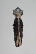 Nightfall Gold Sequin Mesh Cape Tube Dress for women, from SORAMAME, The Viet Concept