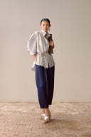 LECIA • Élan High Neck Twill Luxury Shirt
