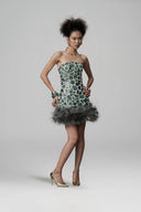 Mosaic Éclat Resin Fur Gown for women, from MOC NHU, The Viet Concept