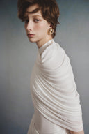 Poetry Draped Halter Pleated Midi Dress for women, from HA THANH VIET, The Viet Concept 