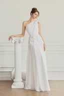 Odenlin Couture One-Shoulder Draped Silk Evening Gown for women, from CALISTA, The Viet Concept