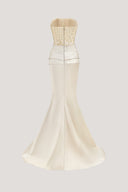 Celestine Ethereal Poet Sleeve Embellished Sheer Silk Cape for women, from CALISTA, The Viet Concept 
