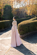 Pink Luretta Long Cape for woman, from CALISTA, The Viet Concept 