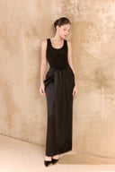 Laurent Pleated Taffeta Midi Skirt for women, from ARTI APPAREL, The Viet Concept 