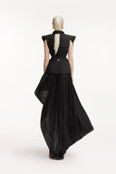 SORAMAME • Black Rewrite Split-Armhole Tailored Blazer
