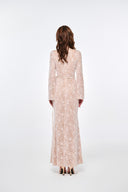 LUCILLA • Viana Corded Lace Belted Maxi Evening Gown