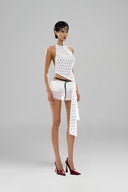White Minka Skirt for woman, from HUELLEY ROSE, The Viet Concept 