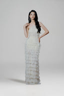  Orchestre Ivory White Lace Sequin Halter Gown for women, from LINH PHUNG, The Viet Concept