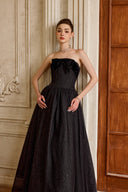 CALISTA • Yvera Glitter Tulle Velvet Embellished Evening Dress
