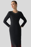 ÉLISE Crystal Ombre Embellished Maxi Evening Dress for women, from DANG PHONG DESIGNER, The Viet Concept