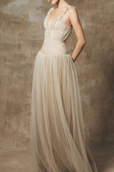 Onnie Éclat Pleated Mesh Gown Dress for women, from BYDI, The Viet Concept