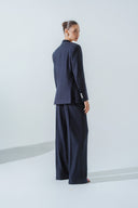 HOBB • Striped High-Waisted Wide-Leg Twill Pants