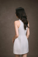 KEIRA TONG • Flora Embroidered Crystal Lace A-Line Dress